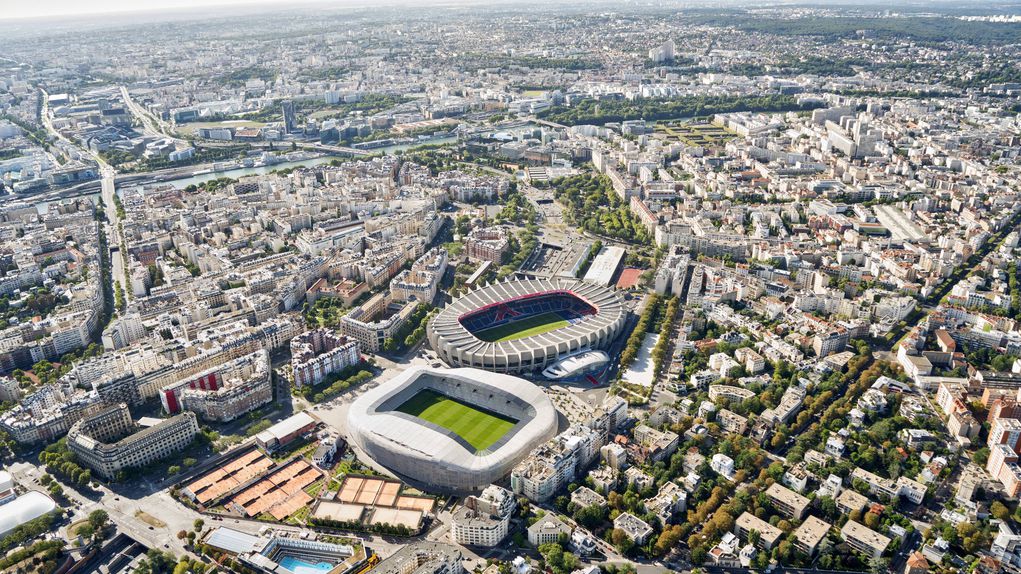Estádio Jean-Bouin e Parque dos Príncipes separados por poucos metros