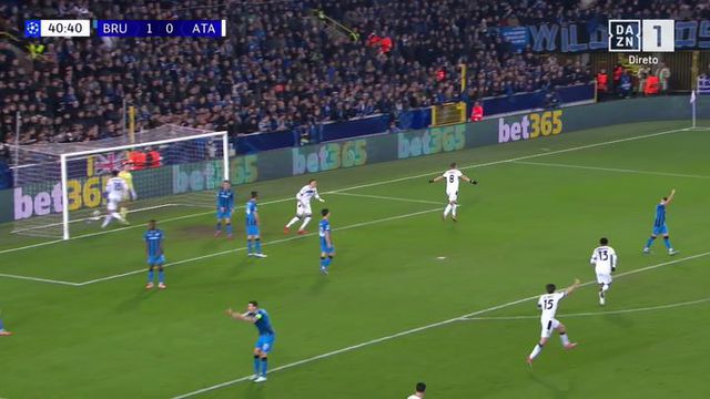 Golpe de cabeça de Pasalic vale empate à Atalanta em Brugge (vídeo)