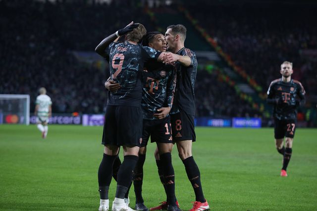 Festejos do Bayern frente ao Celtic