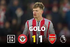 'Air' Lewis-Potter em ação: voo do extremo dá empate ao Brentford