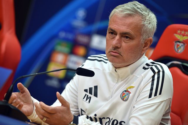 José Mourinho, treinador do Benfica — Foto: Miguel Nunes