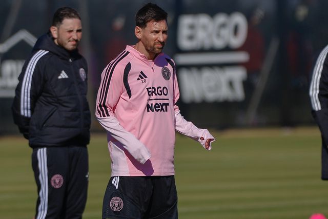 Lionel Messi no treino do Inter Miami