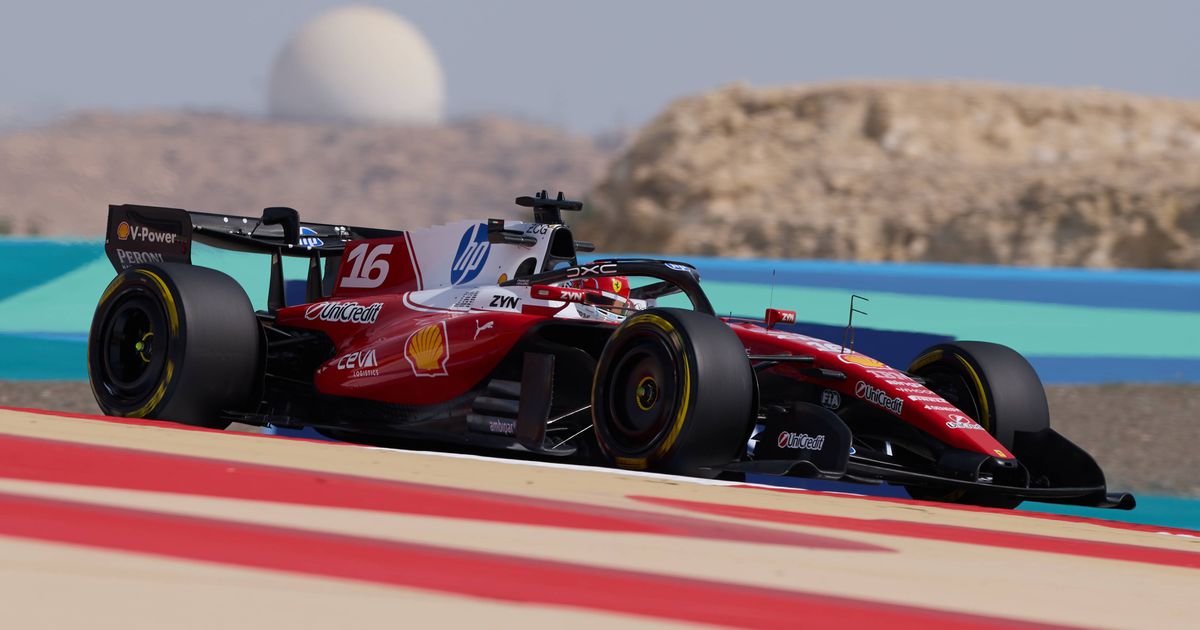 Ferrari de Charles Leclerc acelera no segundo dia de testes no Bahrein