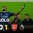 Um remate à baliza, um golo: primeiro disparo enquadrado do Arsenal é a contar