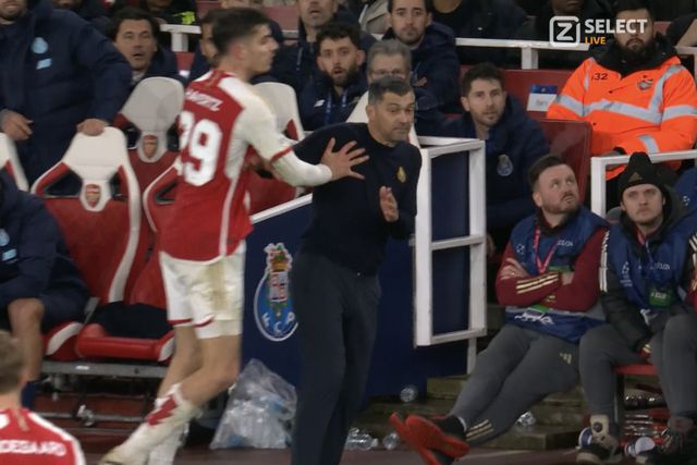 VÍDEO: Havertz empurrou Sérgio Conceição e ambiente aqueceu