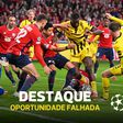 Uma, duas, três. Quatro! Como é que a bola não entra neste lance surreal?