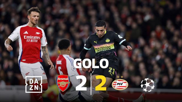 PSV não desiste: 'chapelada' de Driouech empata jogo no Emirates (vídeo)