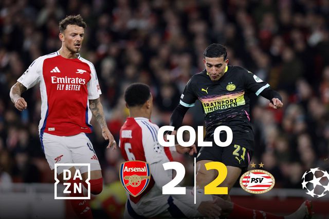 PSV não desiste: 'chapelada' de Driouech empata jogo no Emirates (vídeo)