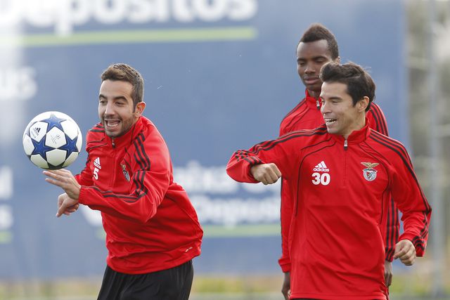 Ruben Amorim e Saviola foram colegas no Benfica de Jorge Jesus (Foto: ASF/RUI RAIMUNDO)