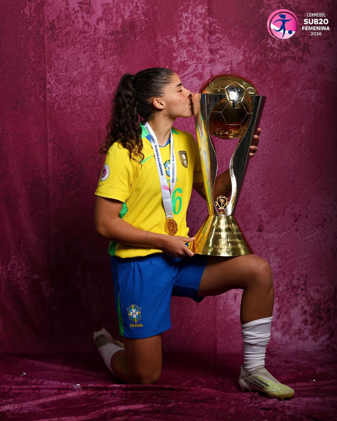 Clarinha, a craque brasileira do Benfica e campeã Sul-Americana sub-20 - Foto: Instagram