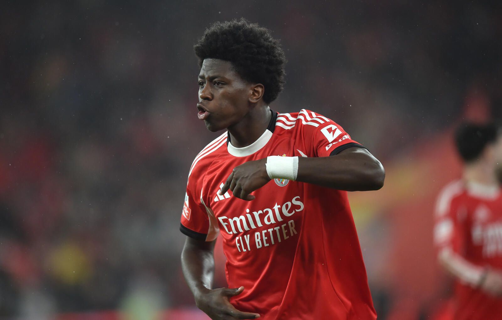 Anísio Cabral, ponta de lança do Benfica (foto: Miguel Nunes)