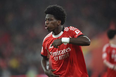 Anísio Cabral, ponta de lança do Benfica (foto: Miguel Nunes)