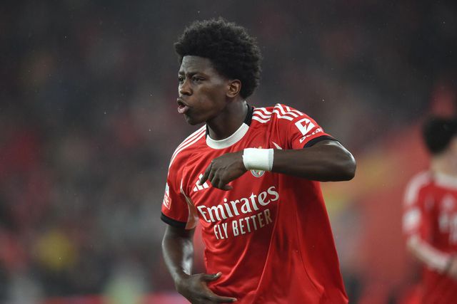 Anísio Cabral, ponta de lança do Benfica (foto: Miguel Nunes)