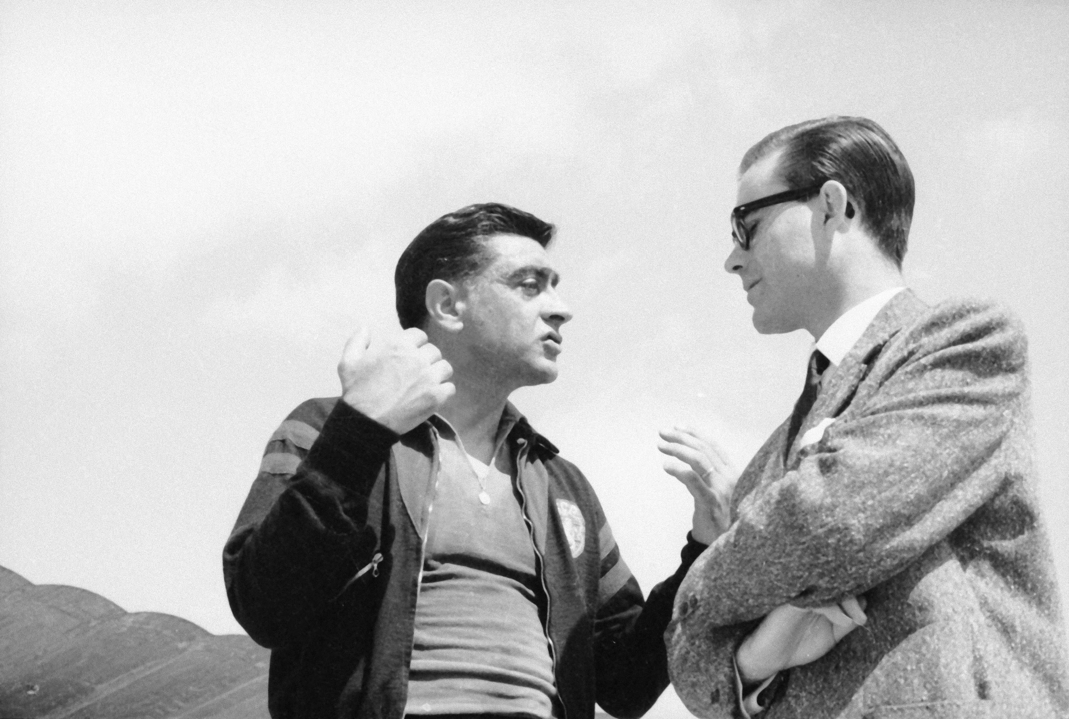 Mário Zambujal com Jean Luciano, então treinador do Sporting - Foto: A BOLA