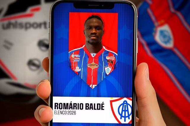 A imagem da apresentação de Romário Baldé no Itabaiana