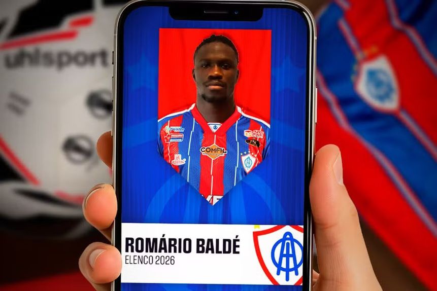 A imagem da apresentação de Romário Baldé no Itabaiana