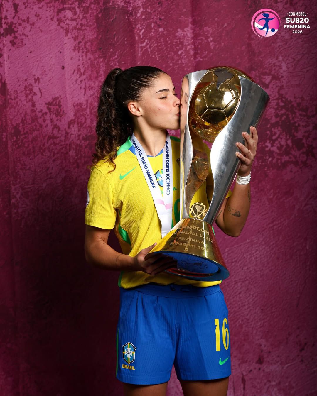 Clarinha, a craque brasileira do Benfica e campeã Sul-Americana sub-20 - Foto: Instagram