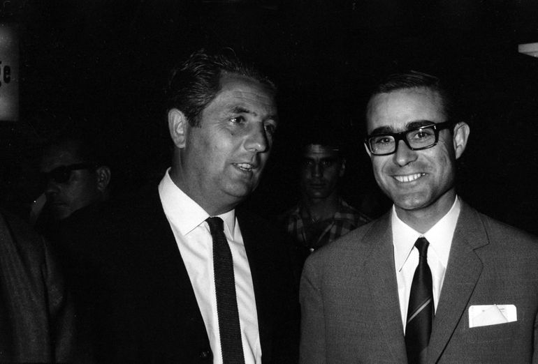 Mário Zambujal com Fernando Riera, antigo treinador do Benfica - Foto: A BOLA