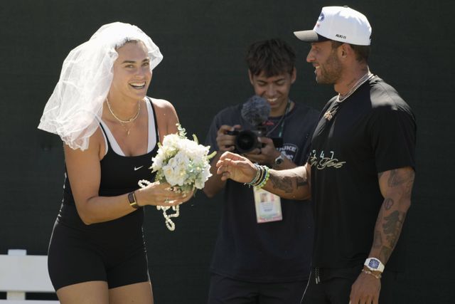 Aryna Sabalenka verdadeiramente feliz com Georgios Frangulis   Fotografia Imago