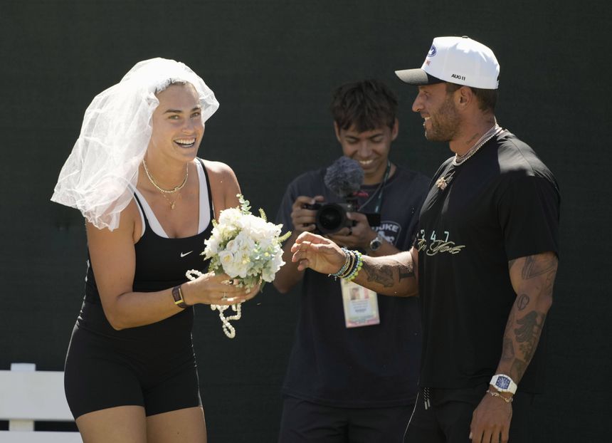 Aryna Sabalenka verdadeiramente feliz com Georgios Frangulis   Fotografia Imago