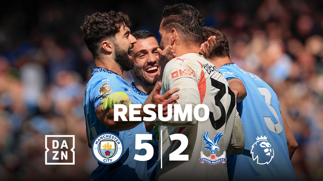 Resumo: City esteve a perder mas acabou a golear o Crystal Palace