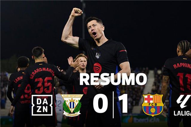 Resumo da vitória sofrida do Barcelona em casa do Leganés