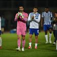 Jogadores do FC Porto agradecem apoio dos adeptos após vitória no reduto do Casa Pia (Miguel Nunes)