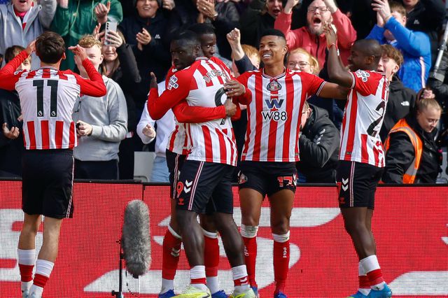 Festejos do Sunderland diante do Tottenham