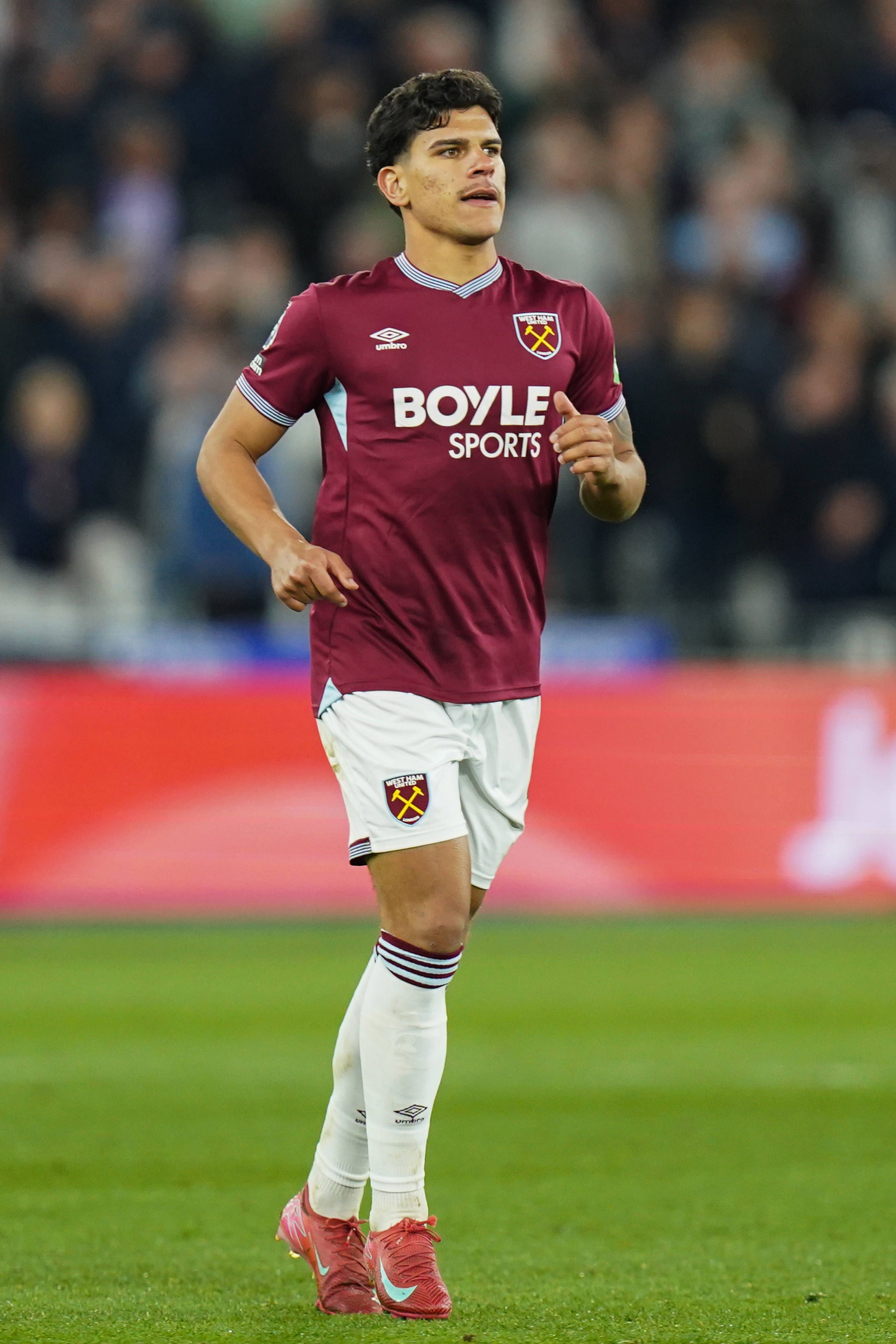 Mateus Fernandes, médio centro, West Ham. Valor de Mercado: 35 M€. Dados: Transfermarkt