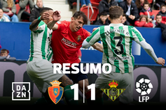 Betis cede empate antes da receção ao SC Braga (resumo)