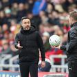Roberto De Zerbi perdeu na estreia no banco do Tottenham