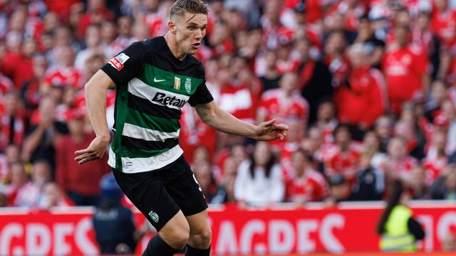 Viktor Gyokeres no dérbi com o Benfica