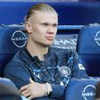 Erling Haaland durante o jogo com o Wolverhampton