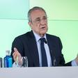 Florentino Pérez em conferência de imprensa do Real Madrid