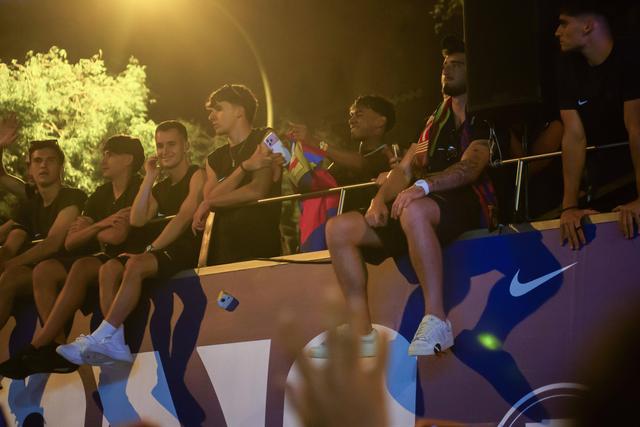 Lamine Yamal nos festejos do Barcelona