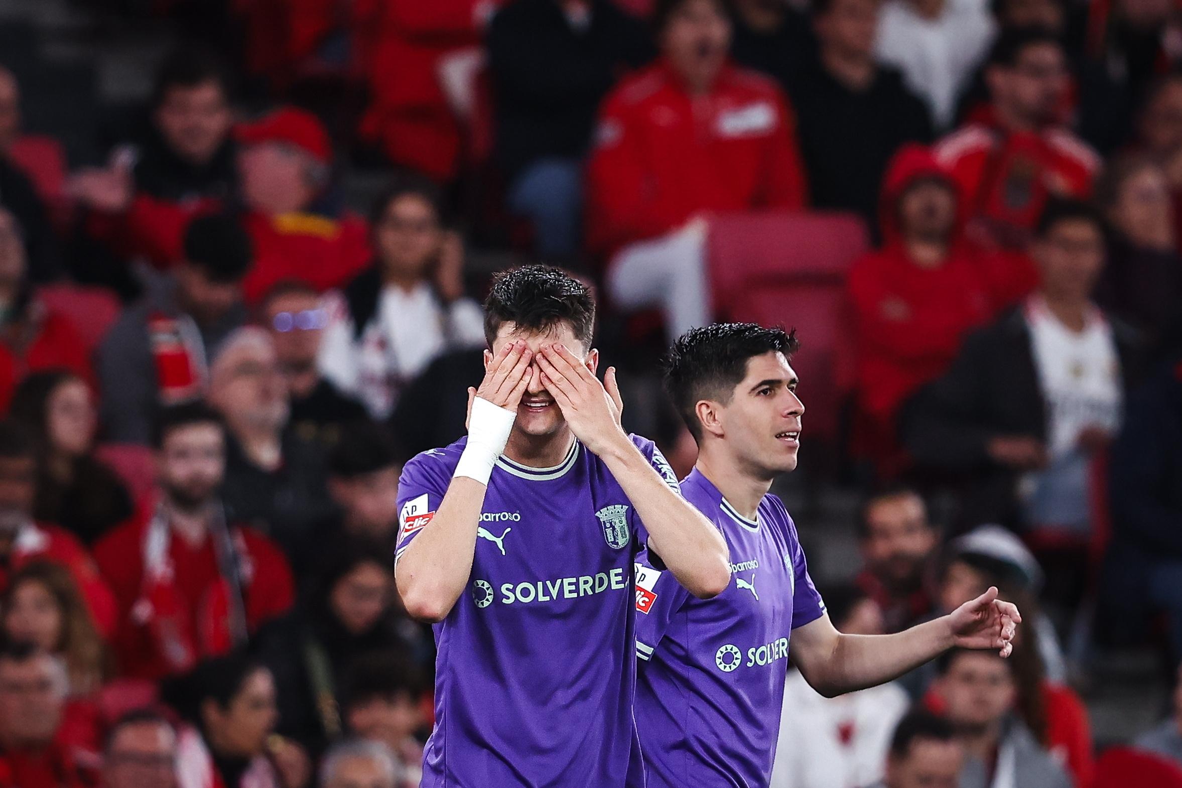 Pau Víctor trocou o Barcelona pelo SC Braga e está a brilhar na época de estreia no Minho: 16 golos em 55 jogos — Foto: Rodrigo Antunes/LUSA