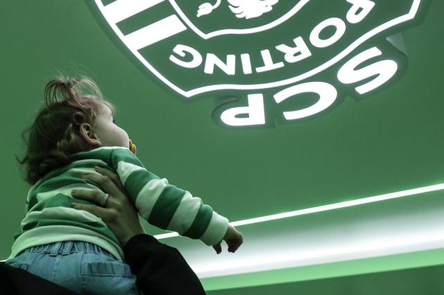 Uma pequena leoa a contemplar a casa do leão - Foto: Sporting CP