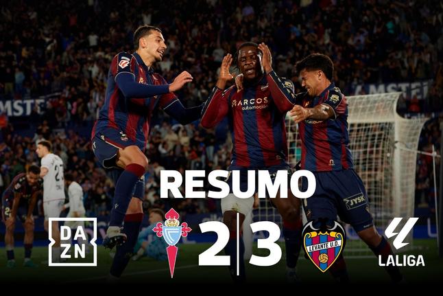 Luís Castro sorri: Levante ganha em Vigo e sai do 'buraco' (resumo)