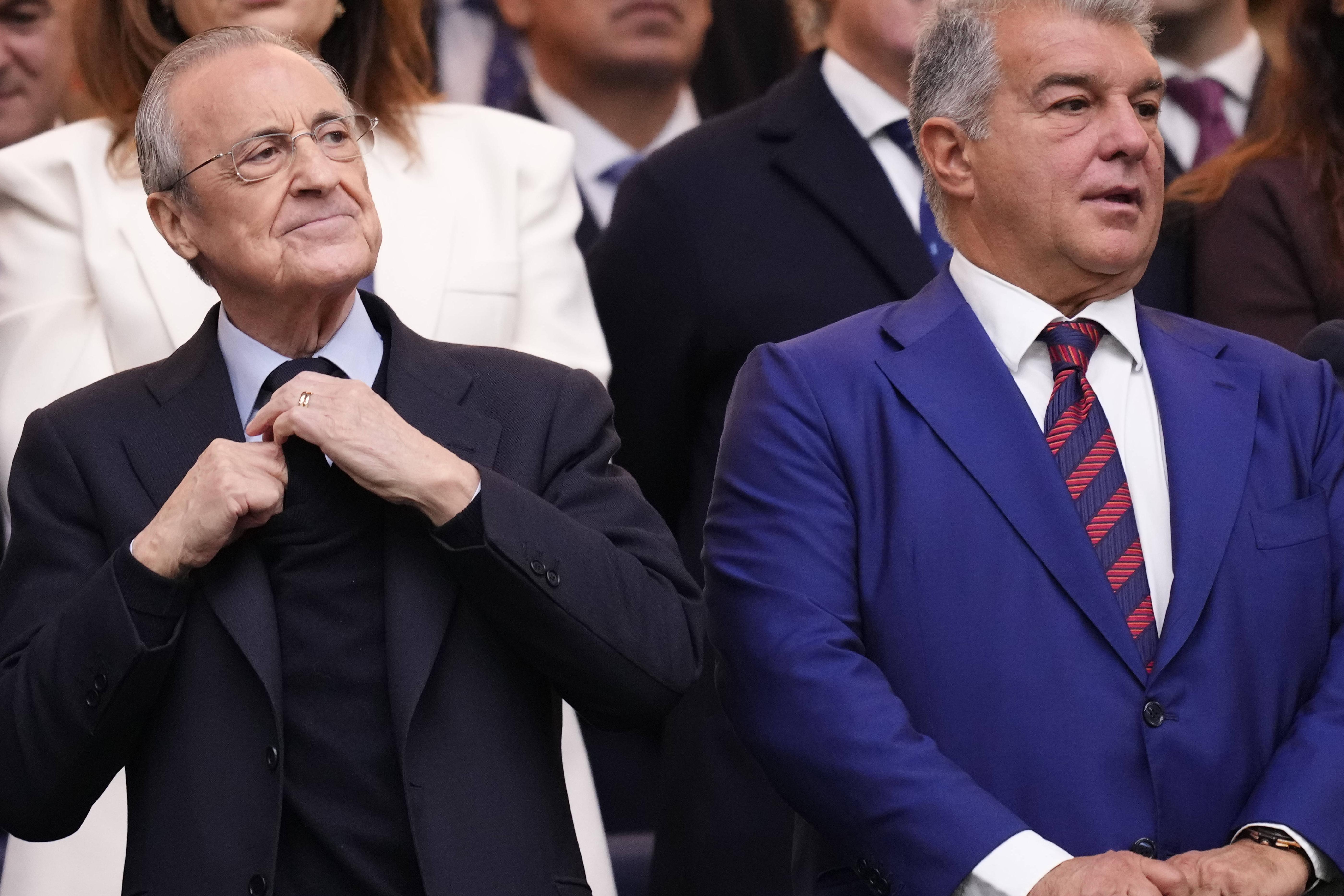 Florentino Pérez e Joan Laporta, presidentes de Real Madrid e Barcelona, respetivamente