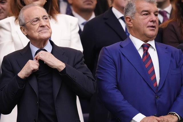 Florentino Pérez e Joan Laporta, presidentes de Real Madrid e Barcelona, respetivamente