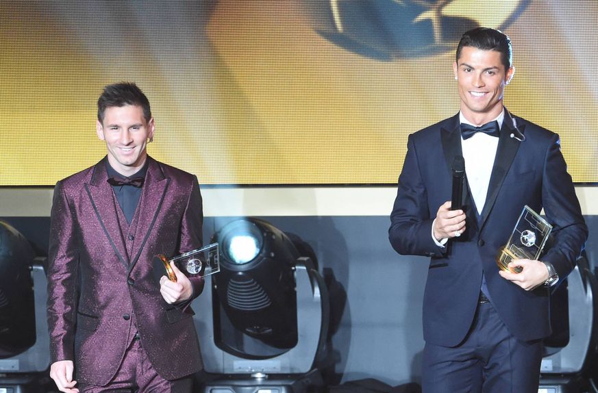 Messi e Ronaldo na Bola de Ouro