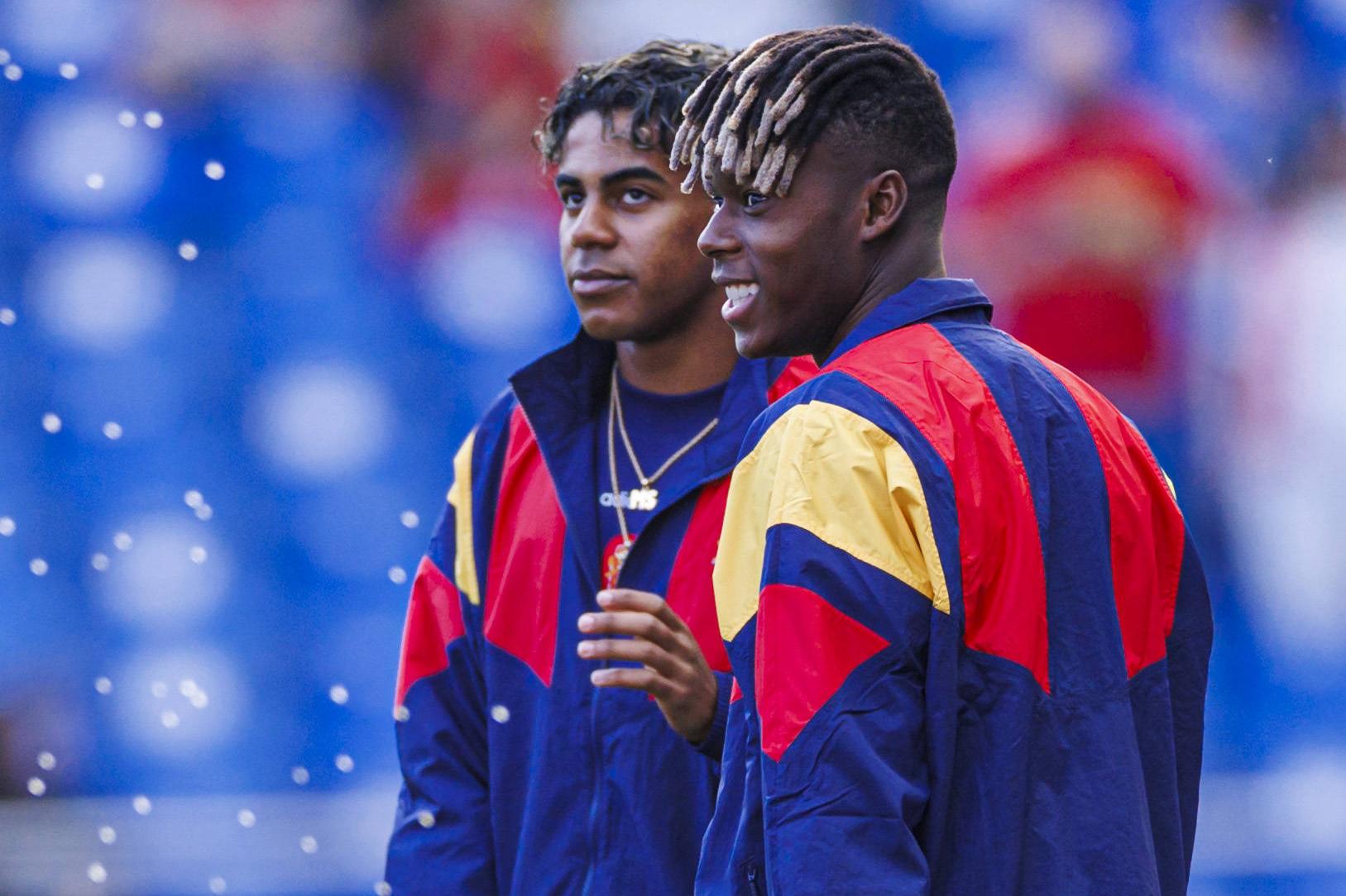Lamine Yamal e Nico Williams