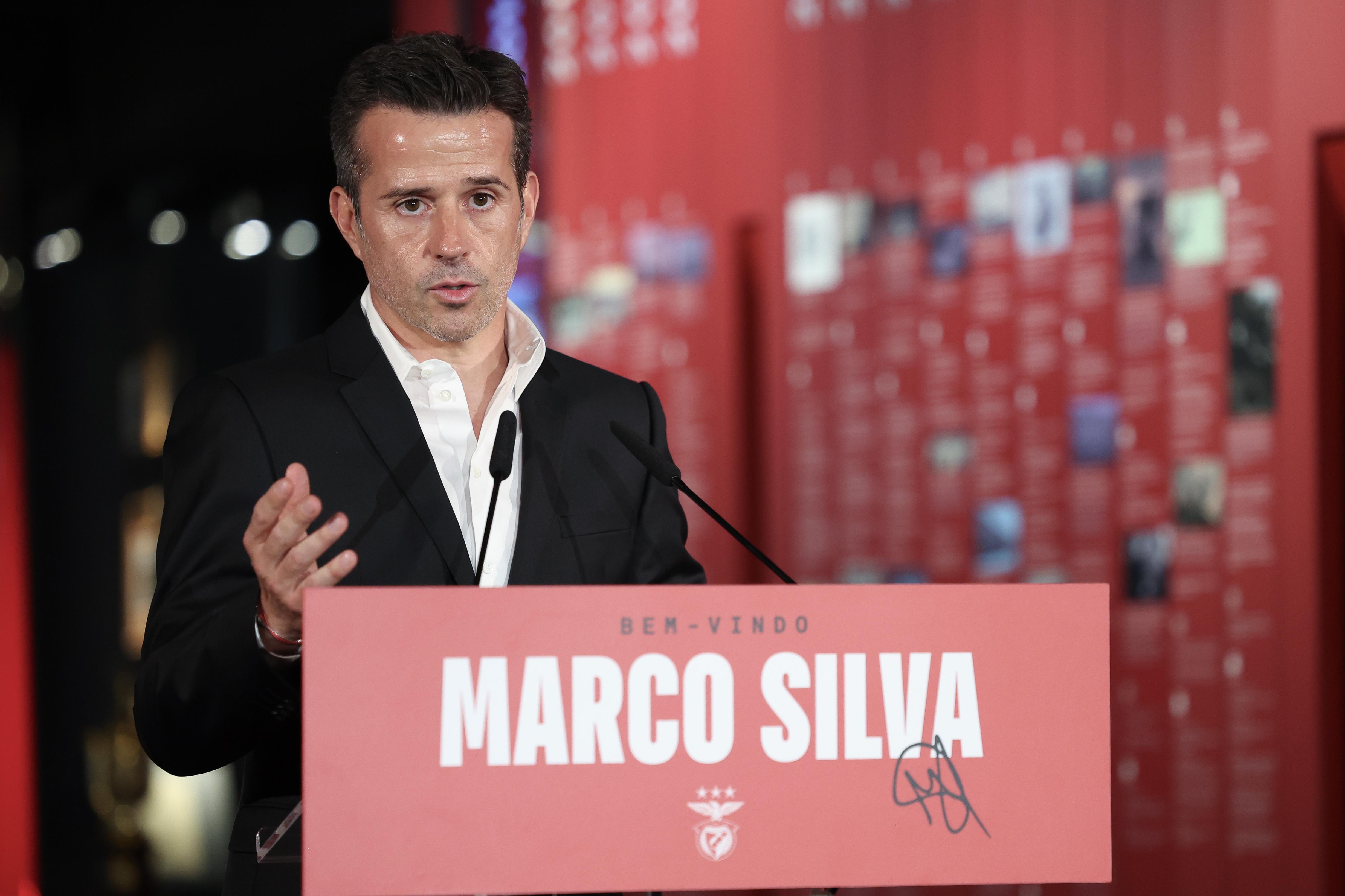 Marco Silva na cerimónia de apresentação - Foto: Benfica