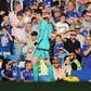 Courtois e Mourinho no Chelsea em 2015