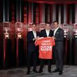 Marco Silva com Mário Branco e Rui Costa - Foto: Benfica