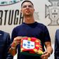 Pedro Proença, Cristiano Ronaldo e Roberto Martínez (Foto: FPF)