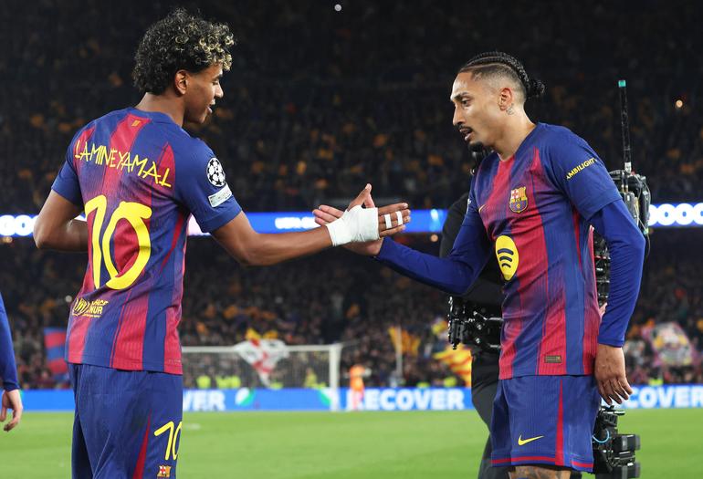 Barcelona – 15. Raphinha, Hamza Abdelkarim, Rashford, Koundé, Frenkie de Jong, João Cancelo, Eric Garcia, Ferran Torres, Gavi, Dani Olmo, Joan Garcia, Lamine Yamal, Pedri, Pau Cubarsí e Ronald Araújo (IMAGO)