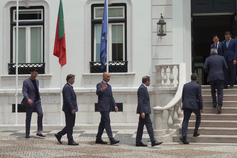 Seleção em S. Bento antes da partida para os EUA