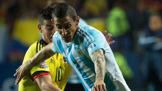 Copa América: só não dá para James Rodríguez assistir Di María