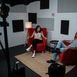 Mariana Cabral foi entrevista pelo jornalista Eduardo Pedrosa Marques, nas Torres de Lisboa (Foto: A BOLA)